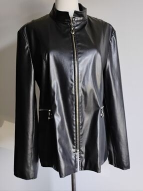 Black Faux Leather Jacket